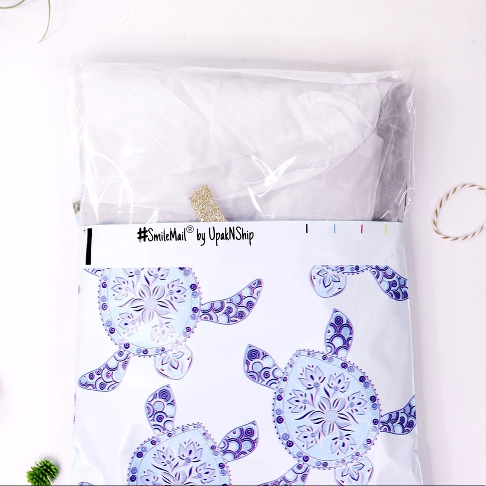 25 10X13 Blue Turtle Mailers CLEARANCE - Picture 6 of 7